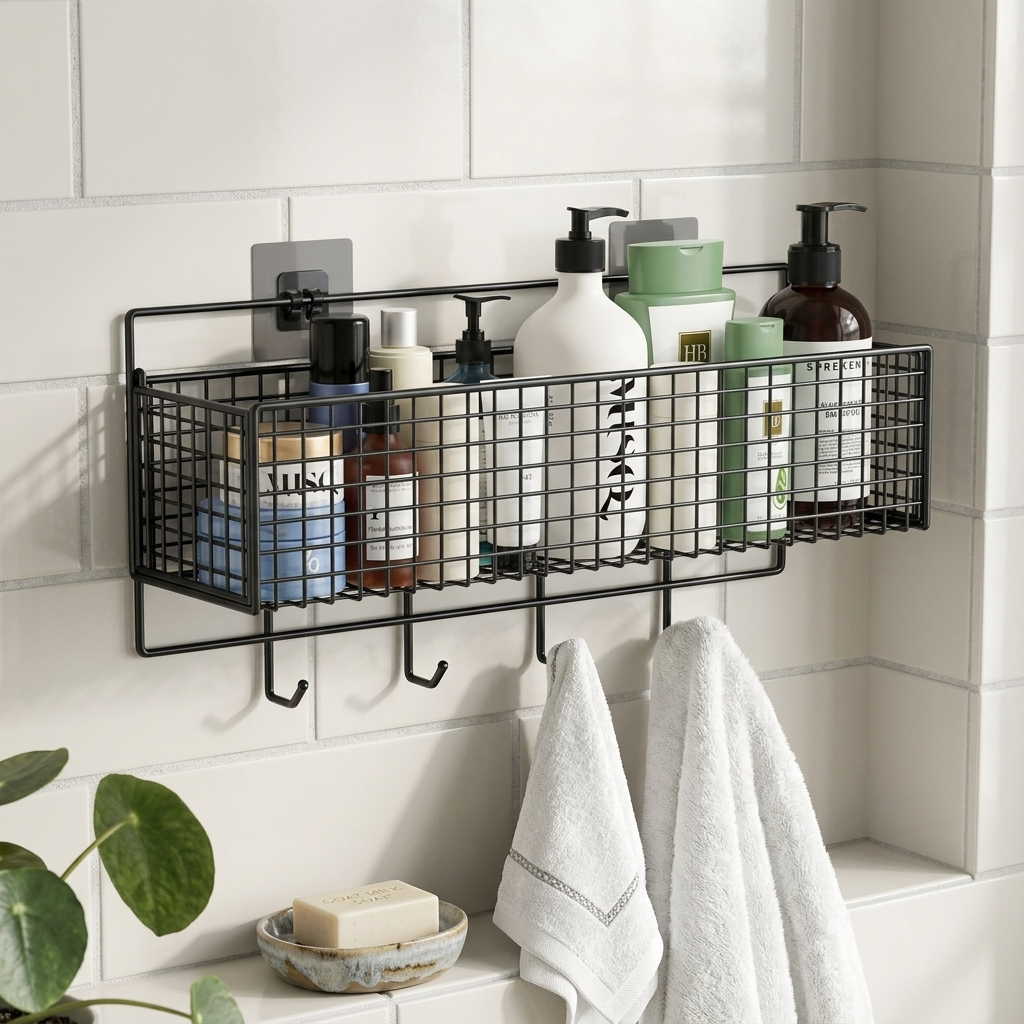 Shower Wall Mount Shelf – Bathroom Shelf Unit Wall – Bathroom Shelf Wall Unit – Bathroom Wall Hanging Shelves – Small Bathroom Shelves for Wall