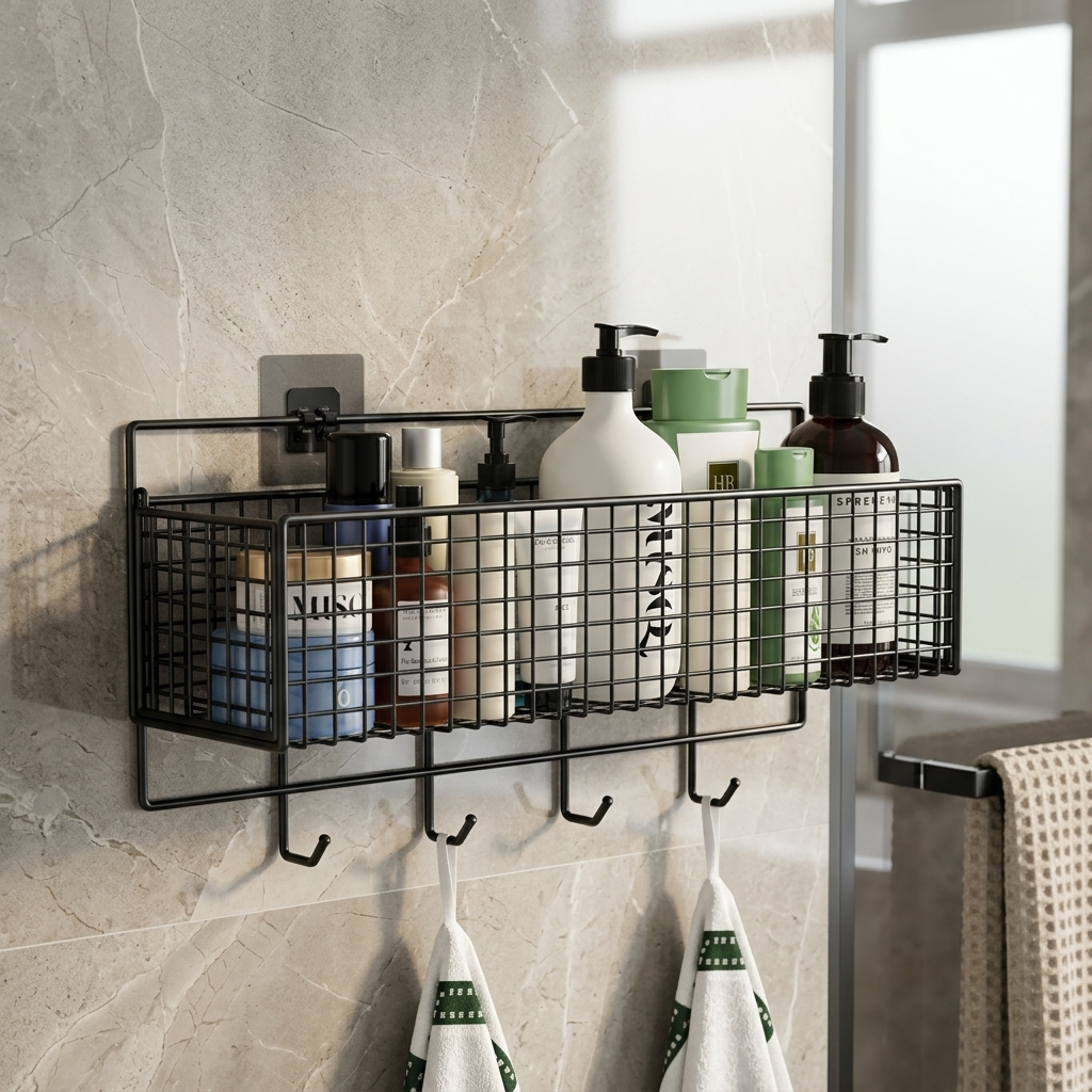 Shower Wall Mount Shelf – Bathroom Shelf Unit Wall – Bathroom Shelf Wall Unit – Bathroom Wall Hanging Shelves – Small Bathroom Shelves for Wall