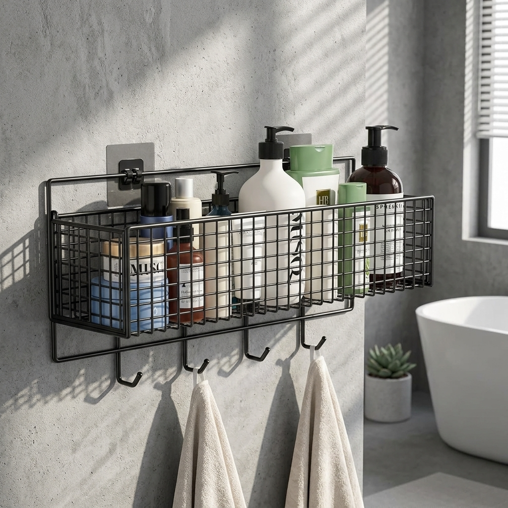 Shower Wall Mount Shelf – Bathroom Shelf Unit Wall – Bathroom Shelf Wall Unit – Bathroom Wall Hanging Shelves – Small Bathroom Shelves for Wall