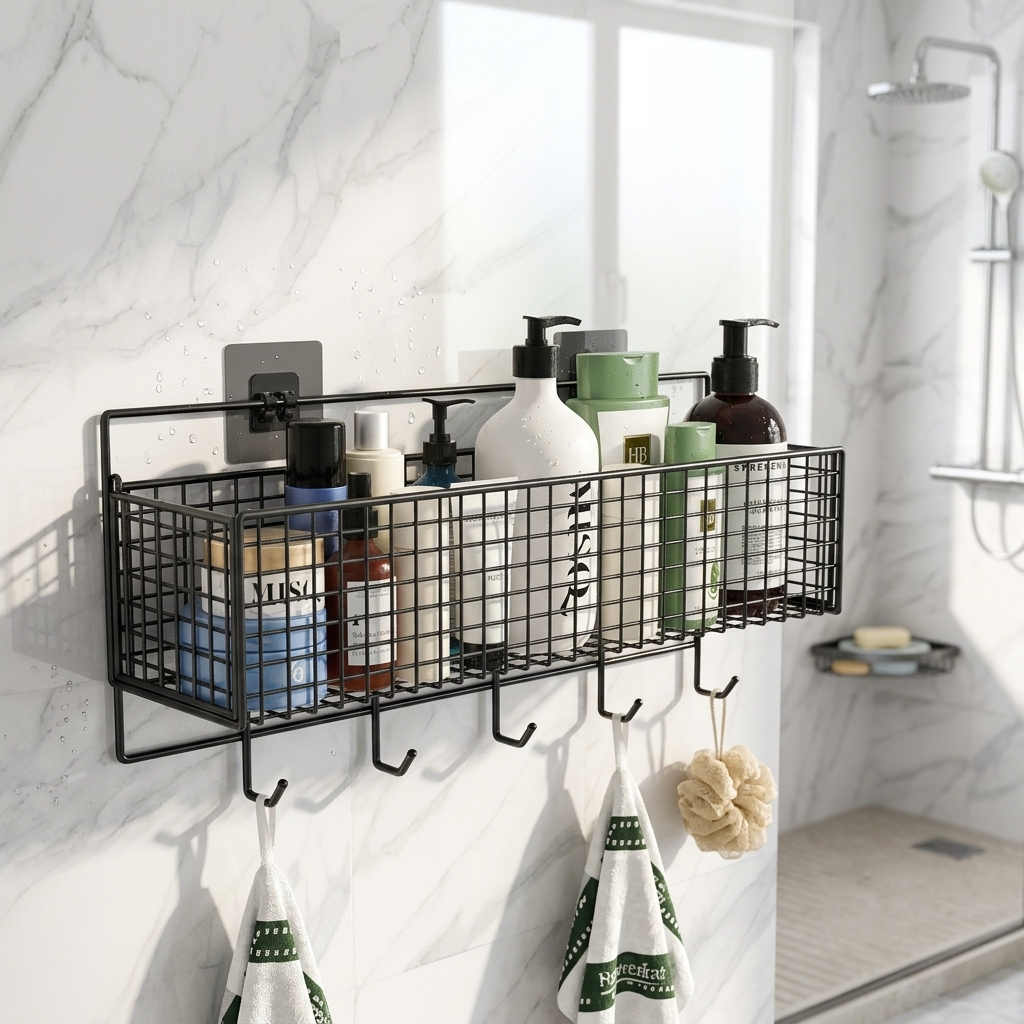Shower Wall Mount Shelf – Bathroom Shelf Unit Wall – Bathroom Shelf Wall Unit – Bathroom Wall Hanging Shelves – Small Bathroom Shelves for Wall